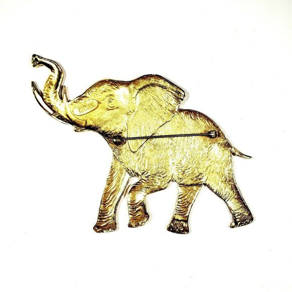 Tortolani Crislu Elephant Brooch - Picture 5 of 12